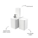 Ver imagem 2 de Kit Banheiro com Porta Algodão Escovas e Sabonete Líquido - Stolf