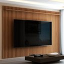 Ver imagem 2 de Painel para Tv até 80 Polegadas Leblon Ripado 1 Prateleira Nature - Panorama Móveis