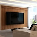 Ver imagem 1 de Painel para Tv até 80 Polegadas Leblon Ripado 1 Prateleira Nature - Panorama Móveis