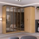 Ver imagem 1 de Roupeiro Modulado Ravi Mdf 7 Portas Reflecta 243,5x232,2cm Olmo 1110