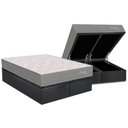 Ver imagem 1 de Cama Box Baú King: Colchão Molas Ensacadas Orthoflex Orvieto New + Base Crc Suede Gray (193x203)