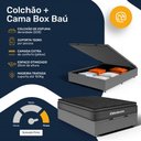 Ver imagem 5 de Cama Box Baú com Colchão Ortobom de Espuma Pillow Top Confort Black Casal 138cm