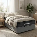 Ver imagem 1 de Cama Box Baú com Colchão Ortobom de Espuma Pillow Top Confort Black Casal 138cm