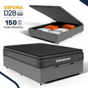 Ver imagem 3 de Cama Box Baú com Colchão Ortobom de Espuma Pillow Top Confort Black Casal 138cm