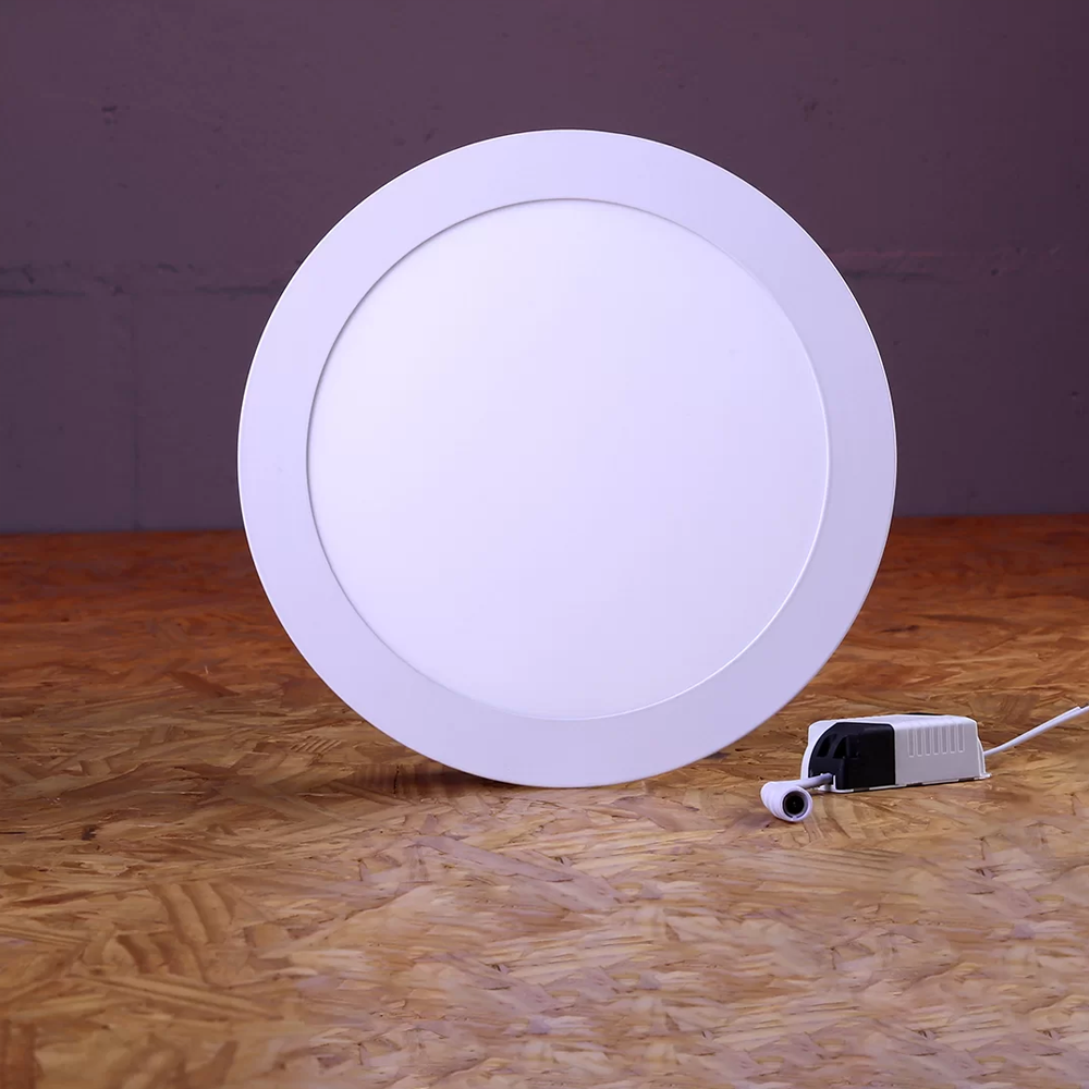 Kit 10 Paineis de Led Plafon Embutir 18w Redondo Branco Frio 6500k - 3