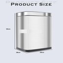 Ver imagem 7 de Lixeira Escritorio sem Tampa Inox Preta 10 Litros Cesto Lixo Aberto Black Aro Banheiro Cozinha Luxo