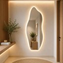 Ver imagem 2 de Espelho Flame 100x35cm Polido Bivolt Sala Salão Luxo LED Branco