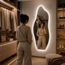 Ver imagem 5 de Espelho Flame 100x35cm Polido Bivolt Sala Salão Luxo LED Branco