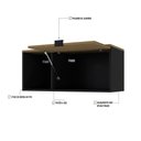 Ver imagem 5 de Armário Aéreo com Nicho e Porta Basculante 35x80x35cm Wlnp80 Preto Tx com Vermont Oak
