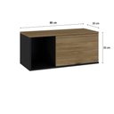 Ver imagem 6 de Armário Aéreo com Nicho e Porta Basculante 35x80x35cm Wlnp80 Preto Tx com Vermont Oak