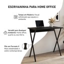 Ver imagem 3 de Escrivaninha X 80x46 para Home Office e Computador com Base em Ferro - Ferro Preto Tampo Preto