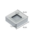 Ver imagem 3 de Kit 3 Spot Led Quadrado Sobrepor Embutir P/móveis Nichos:branco Frio/prata