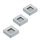 Ver imagem 1 de Kit 3 Spot Led Quadrado Sobrepor Embutir P/móveis Nichos:branco Frio/prata