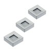 Kit 3 Spot Led Quadrado Sobrepor Embutir P/móveis Nichos:branco Frio/prata - 1