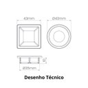 Ver imagem 6 de Kit 3 Spot Led Quadrado Sobrepor Embutir P/móveis Nichos:branco Frio/prata