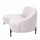 Ver imagem 4 de Sofá Curvo Billini 2 Lugares 150cm Braço Esq. Pés Preto Bouclé Cinza - Sallar Home