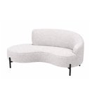 Ver imagem 1 de Sofá Curvo Billini 2 Lugares 150cm Braço Esq. Pés Preto Bouclé Cinza - Sallar Home