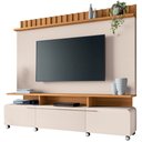 Ver imagem 2 de Estante Painel de Tv 70 Pol 200cm Ripado Artis Off/cinamomo - Hb Móveis