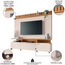 Ver imagem 3 de Estante Painel de Tv 70 Pol 200cm Ripado Artis Off/cinamomo - Hb Móveis