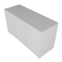 Ver mais imagens de Armário para Escritório Baixo 3 Portas 1 Prateleira Branco