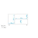 Ver imagem 5 de Armário para Escritório Baixo 3 Portas MDP 53,5x90x33cm Branco BRV Móveis