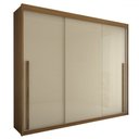 Ver imagem 4 de Guarda-roupa Casal Cardial 3 Portas 6 Gavetas Cinamomo/off White - Panorama Móveis
