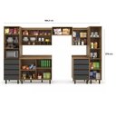 Ver imagem 3 de Cozinha Modulada 7 Peças 8 Portas 8 Gavetas Confort Cinza/Cinamomo/Grafite
