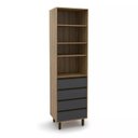 Ver imagem 5 de Cozinha Modulada 7 Peças 8 Portas 8 Gavetas Confort Cinza/Cinamomo/Grafite