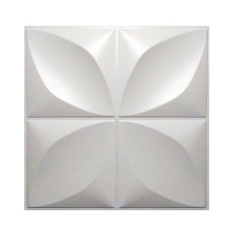 Placa 3d Pvc Pétalas Autocolante Revestimento Parede - 50x50cm