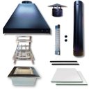 Ver imagem 1 de Kit Churrasqueira Coifa Gourmet Grill Espetos Braseiro 35x30