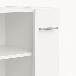 Gabinete com Duas Portas para Banheiro Rodízios Premium - Jm3 Móveis:branco - 3
