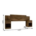 Ver imagem 3 de Cabeceira de Casal Sublime 2 Gavetas 2 Nichos