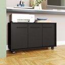 Ver imagem 1 de Balcão 3 Portas 1 Prateleira com Rodízios Preto