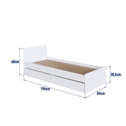 Berço Cama Multifuncional com 2 Gavetões Malu - 9