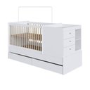 Ver imagem 3 de Berço Cama Multifuncional com 2 Gavetões Malu Branco