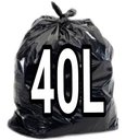Ver imagem 1 de Saco De Lixo 40 Litros Preto 100 Unid Resistente Fabricante