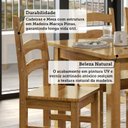 Ver imagem 5 de Conjunto com Mesa de Jantar 160cm Retangular e 6 Cadeiras 100% Madeira Maciça Napoli Espresso Móveis Marrom/Nogueira