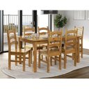 Ver imagem 1 de Conjunto com Mesa de Jantar 160cm Retangular e 6 Cadeiras 100% Madeira Maciça Napoli Espresso Móveis Marrom/Nogueira
