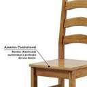Ver mais imagens de Conjunto com Mesa de Jantar 160cm Retangular e 6 Cadeiras 100% Madeira Maciça Napoli Espresso Móveis Marrom/Nogueira