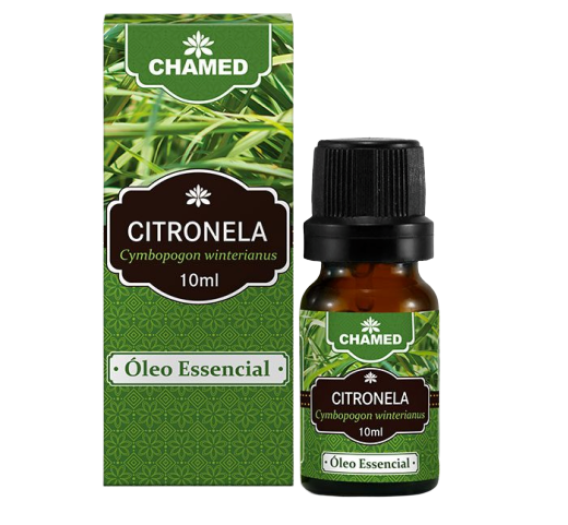 Óleo Essencial de Citronela 10ml 100% Puro Chamel 1 Frasco Óleo Essencial de Citronela 10ml 100% Pur - 1