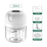 Mini Triturador Processador 250ml Branco Usb Recarregável - 1