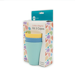 Kit Copo Fresc VEM Verde-Azul-Amarelo 350ml PP Linha Alegria - 2