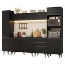 Ver imagem 2 de Armário de Cozinha Completa 280 Cm Preto Nice Madesa 01