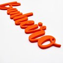Ver imagem 3 de Adorno Banheiro / Placa De Sinalização , Quadro Decorativo, lettering - 25cm - Toque 3D:Laranja