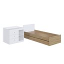 Ver imagem 5 de Berço Cama Multifuncional com 2 Gavetões Malu Branco/Aveiro Oak