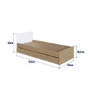 Ver mais imagens de Berço Cama Multifuncional com 2 Gavetões Malu Branco/Aveiro Oak