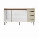Ver imagem 3 de Balcão Gabinete para Pia 150cm Diana com 3 Portas - Savana/off-white