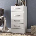 Ver imagem 1 de Cômoda Suprema 4 Gavetas 100% MDP Branco