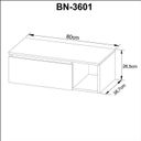 Ver mais imagens de Conjunto Suspenso para Banheiro com Espelheira 80cm Branco/Marrom