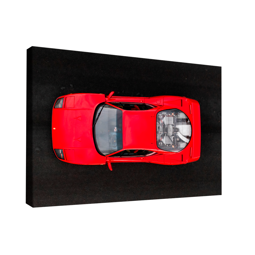 Quadro Ferrari F40 Vermelha Cima -- BR ARTES